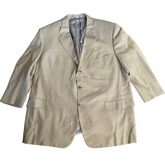 Exclusively for‎ Battagalia Beverly Hills  Sports Coat Jacket Suit Tan Size 50 - Picture 1 of 7